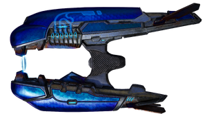 Cutout of the Plasma Rifle from Campaign Evolved.