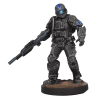 An ODST Special Purpose Trooper armed with a battle rifle.