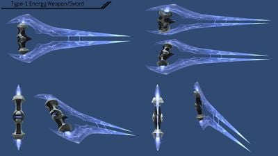 Unidentified energy sword pattern - Weapon - Halopedia, the Halo wiki