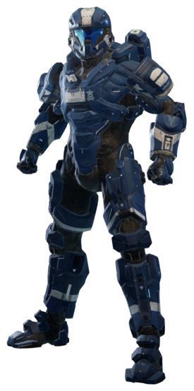 Recruit armor in Halo 4 with no skin.
