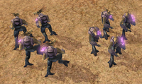The Jackal Pirates spawned into Halo Wars; armed with needlers.