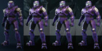 The techsuit customisation choices for Halo 3 in The Master Chief Collection. From left to right; GEN1, GEN2 and GEN2 (Tinted).