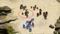 The Suicide unit (lower left) compared to the other Grunt Squads with Yapyap units.