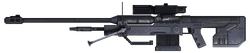 A cropped screenshot of the SRS99D-S2 AM sniper rifle in Halo 3.