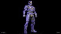 GEN3 Mark VII with UA/Agathius shoulders employing the Monarch armor coating in Halo Infinite.