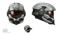 Concept art of the HAZOP helmet for Halo: Reach.