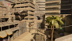 The coutryard in Halo 2: Anniversary.