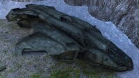 The crashed dropship Victor 398.