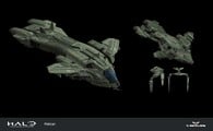 Concept art of the D77 Pelican in Halo: Campaign Evolved.