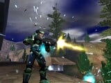 Promotional image of John being fired upon in an early build of the level.