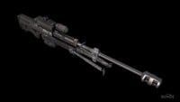 An early render of the sniper rifle.