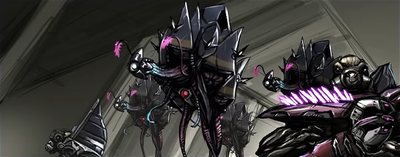 Huragok and Unggoy onboard the UNSC Heart of Midlothian in the Midnight in the Heart of Midlothian motion comic.