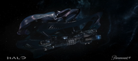 A Gladius and a SDV-class heavy corvette in Halo The Series.