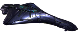 A render of the CAR-class frigate modelled by Jared Harris for the fan mod Sins of the Prophets - used in the 2022 Halo Encyclopedia.