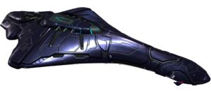 A render of the CAR-class frigate modelled by Jared Harris for the fan mod Sins of the Prophets - used in the 2022 Halo Encyclopedia.