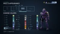 Color choices for Halo 3 in Halo: The Master Chief Collection, following Halo 3: ODST's launch, with an updated character pose.