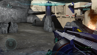 First-person view of the SAW in Halo 5: Guardians.