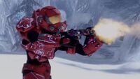 A Spartan using the Operator helmet on Avalanche in the Season 5 trailer.