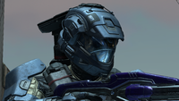A Spartan-IV wearing the default Artaius helmet on Catalyst.