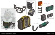 Concept explorations for the UTIL/PGY Pack chest on the Mark VII core.
