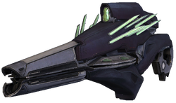 Halo: Reach press kit image featuring a render of a Gadulo-pattern needle rifle.