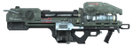 In-game side profile of the M6 Spartan Laser in Halo: Reach.