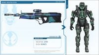 The Steel/Green Spartan CIO figure and the Bones DMR.