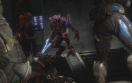 The Devoted Sentries confronting NOBLE Team inside the outpost.