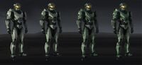Concept art of a young John-117 in Mjolnir for Halo Infinite.