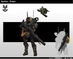 Spartan sniper concept art with the drone.