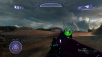 First-person view of the carbine in Halo 2: Anniversary's multiplayer.