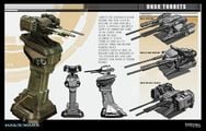Concept art of the base turret.