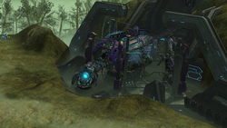 A R'awuw-pattern Scarab in the ruins on Arcadia during the level Scarab.