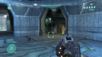 First-person view of the Mauler in Halo 3.