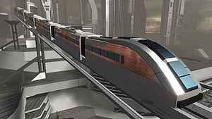 A MagLev Train in New Alexandria on Exodus.
