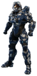 HAZOP armor in Halo 4 with FRST skin.