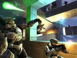 A promotional screenshot for Lockout. This image was later described by Bungie employee Michael Wu as "one of the worst ones in history" due to the amount of environment art bugs that were left in the image.[10]