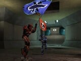 Two flag carrierse about to clash in Halo: Combat Evolved.