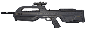 Transparent cutout of the in-game BR75 from Halo Infinite.
