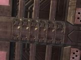 External view of SOEIV launching tubes at the bottom of UNSC Forward Unto Dawn from Halo 3.