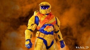 Promotional image for the Xbox/Fanta collaboration, showcasing an armor skin for Halo: Campaign Evolved.