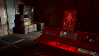 The terminal in the corner of the room.