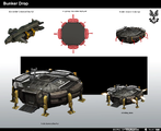 Concept art for the Bunker Drop. Originally, the Bunker was designed to be airlifted in via D81 Condor.