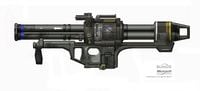 Concept art of the Rocket Launcher for Halo: Reach.