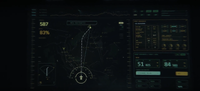 A Condor flight plan for Visegrad Relay shortly after taking off from Reach City.