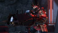 A Hakushuka-clad Spartan-IV using a Scrap Cannon on Deadlock.