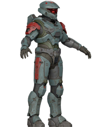 Front 45 degree image of the MK VII armor from OFFICIAL COSPLAY GUIDE: MARK VII.