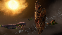 The Mantle's Approach alongside Zanar-pattern light cruisers.