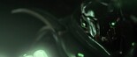 A close-up of a Hunter's helmet in Halo 4: Forward Unto Dawn.