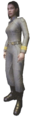 Full-body portrait of Miranda Keyes in UNSC Navy dress uniform in Halo 2.